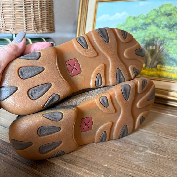 Women's Twisted X Boat Shoe Driving Moccasin Brown All Leather Size 6.5 M NEW - Picture 7 of 7